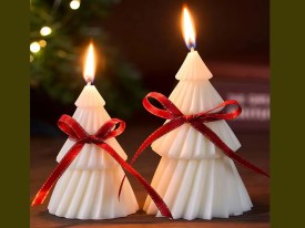 Molde silicona arbolito Navidad rayado 